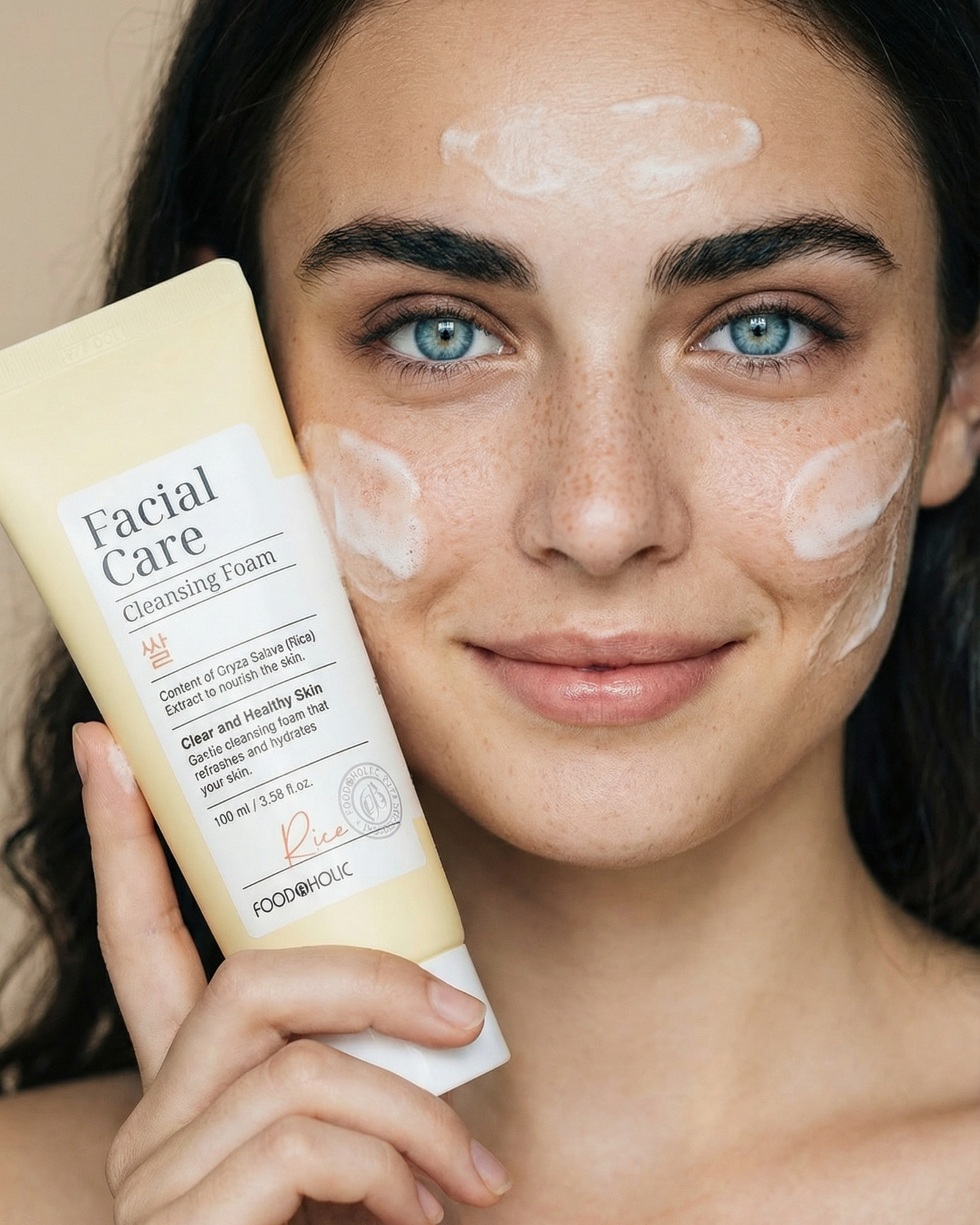 Facial Care Cleansing Foam Rice